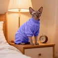 thumbnail image 5 of FEISHENTT Dog Fuzzy Velvet Pajamas,Dog Winter Cloth for Small Dogs Cat,Boy Girl,Pet Jumpsuit, Doggy Apparel Purple 25x19x3 cm, 5 of 6