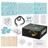 Conicare Resin Jewelry Making Kit - 171 Pcs Resin Jewelry Making Supplies Great Gift for Creative DIY Crafts Ideas & People Looking for Easy to Use Resin Kits for Beginners with Molds
