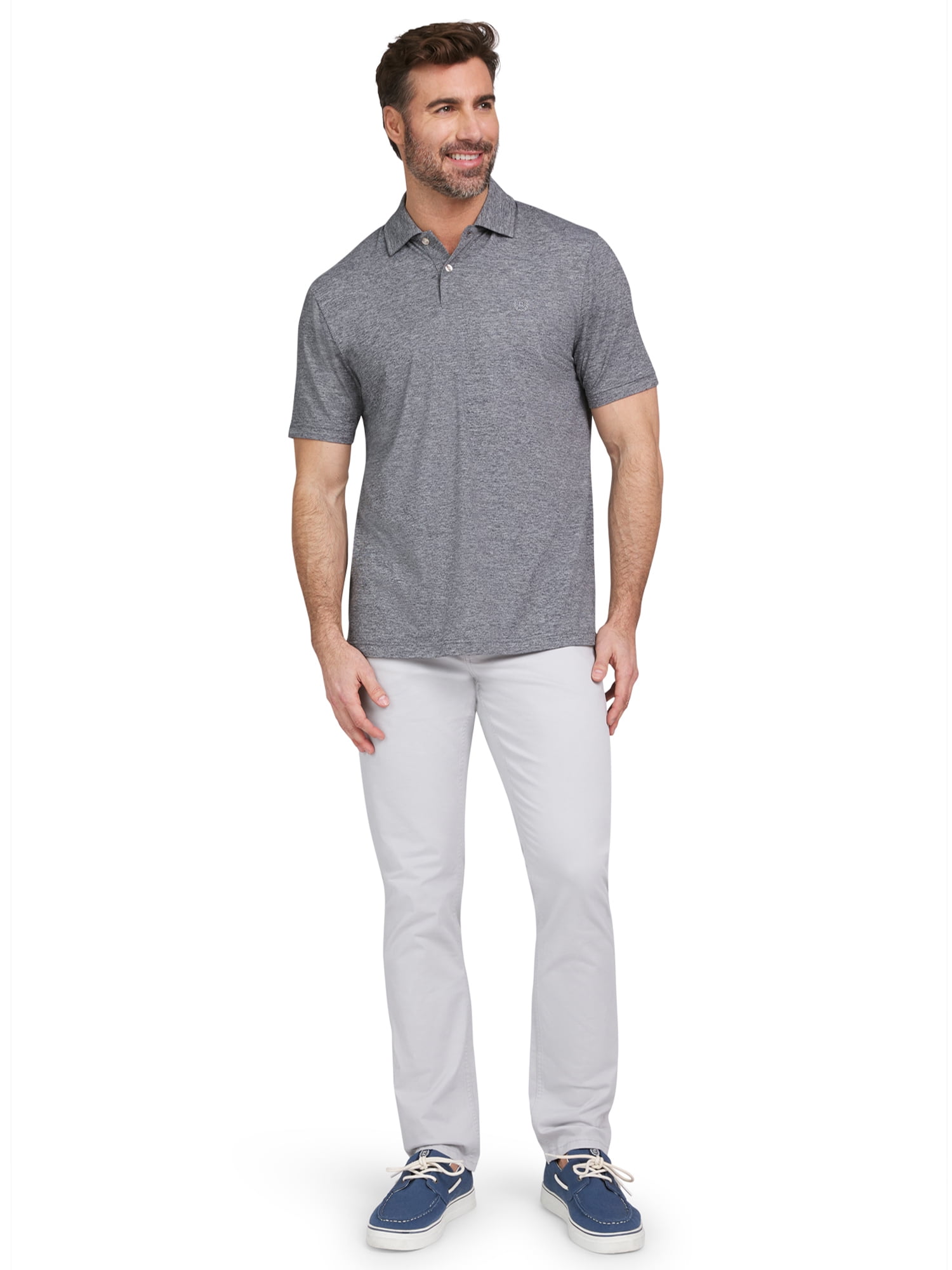 Chaps Men's & Big Men's Everyday Performance Stretch Polo Shirt with Short Sleeves, Sizes S-2XL