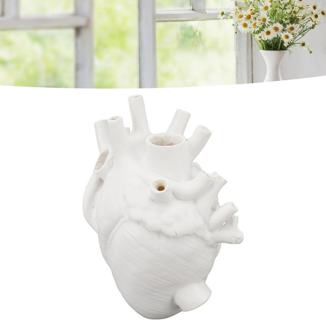 Jarrón en Forma de Corazón Maceta Exquisita de Resina Moderna Diseño Creativo Tema de Halloween Decoración Versátil para el Hogar Oficina Dormitorio Boda ANGGREK Otros