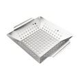 thumbnail image 2 of BBQ Vegetable Grilling Basket Large Square BBQ Accessories 8 Inch, 2 of 8