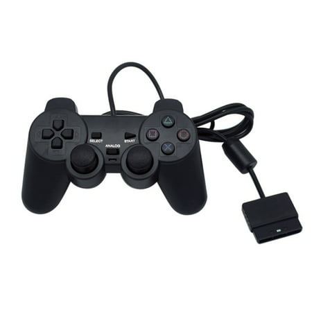 Wired Dual Shock Controller Remote Joystick Black Gamepad Joypad for PS2 PlayStation -