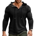 thumbnail image 2 of Men's Hooded Top for Daily Casual Wear with Long Sleeve Athletic Performance Design and Practical Drawstring Detail, 2 of 5