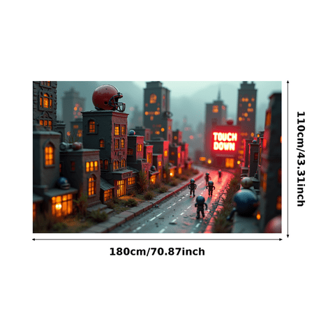 Vintage Style Football Themed Banner with Touch Down Text, Ideal for Football Parties, Sports Events, Fan Gatherings, Photo Backdrops, and Home Decorations