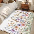 thumbnail image 5 of Rustic Flower Area&nbsp;Rug 2.7x5ft Watercolor Colorful Floral Green Leaf Plant Non-Slip&nbsp;Washable Square&nbsp;Rugs Soft Felt Indoor Floor Mat for Bedroom Kitchen Living Room Bathroom, 5 of 9