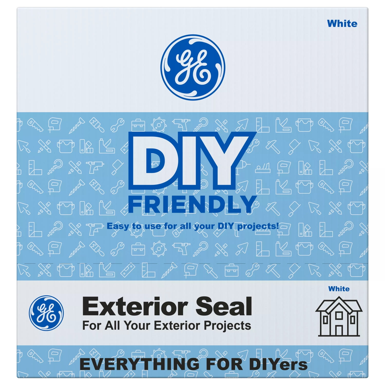 (2 pack) GE Exterior Seal Window & Door, Pack of 1, White 5.5 oz Tube