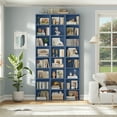 thumbnail image 3 of Homfa 8-Tier Media Tower, CD DVD Media Storage Unit with 4 Adjustable Shelves for Living Room Bedroom, Blue, 3 of 8