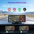 thumbnail image 3 of BDQ Portable 10.26" Wireless CarPlay & Android Auto Touchscreen Car Display, 2.5D IPS Screen, Bluetooth, FM Transmitter, GPS, Siri Voice Control, 3 of 8