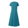 thumbnail image 6 of Maxi Dresses For Women 2025 Sevevn Women's Summer Short Sleeve Solid Color Soft Comfortable Long Dress, 6 of 6