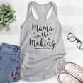 thumbnail image 2 of Mama In The Making Tank Top, Ladies Racerback Tank Top, Pregnancy Baby Announcement Tank, Pregnant Tank, Silver Gray, Medium, 2 of 3