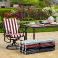 thumbnail image 5 of ARDEN 4-Pack Outdoor Patio Dining Chair Cushion, 20x44, Rain-Proof Seat Pad, Fade-Resistant Outdoor Cushion Ruby Red Cabana Stripe, 5 of 13
