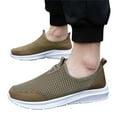 thumbnail image 3 of CAICJ98 Men's Slip On Shoes Casual Shoes Lightweight Walking Shoes Breathable Mesh Anti-Slip Tennis Shoes for Men Khaki,11.5, 3 of 4