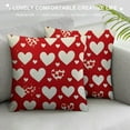 thumbnail image 3 of ARISTURING  Valentines Pillow Covers, Red Love Heart Decorative Throw Pillows for Couch, Valentine's Day Anniversary Outdoor Decor Pillowcase Cushion Cover for Bed Sofa, 3 of 5
