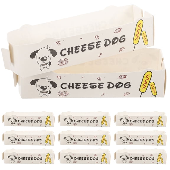 LOLIPPYY 100Pcs Paper Food Boxes Hot Dogs Container Safe Snack Boxes for Various Occasions