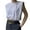 White, variant on Women Padded Shoulder Tanks Sleeveless Solid Color Round Neck Top Casual Style Pullover
