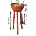 thumbnail image 5 of Woodard & Charles Extra Large Salad/Serving Bowl Set with Stand. 16" x 7" Bowl, 30" Stand, 14" Servers -perfect for Caesar Salads, Large Salads, Popcorn, Chips or Fruit, 5 of 5