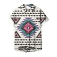 thumbnail image 3 of cocolona Womens 2024 Regular Shirts Fashion Casual Boho Print V Neck Button Short Sleeve Summer Tops on Clearance, 3 of 4