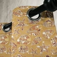 thumbnail image 4 of Ambesonne Ocean Grommet Curtain, Pattern of Shellfish, 50" x 63", Mustard Brown, 4 of 6