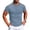 Blue, variant on Solid Shirts Ribbed Cotton Mens T-Shirts High Neck Short Sleeve Muscle Mens Oversized T Shirt,White,L