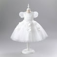 thumbnail image 2 of Jalioing Tulle Dress Princess Skirts for Child Girl Sleeveless Kids Girls Puffy Dresses Layered Mesh Skirt (5-6 Years, White), 2 of 5