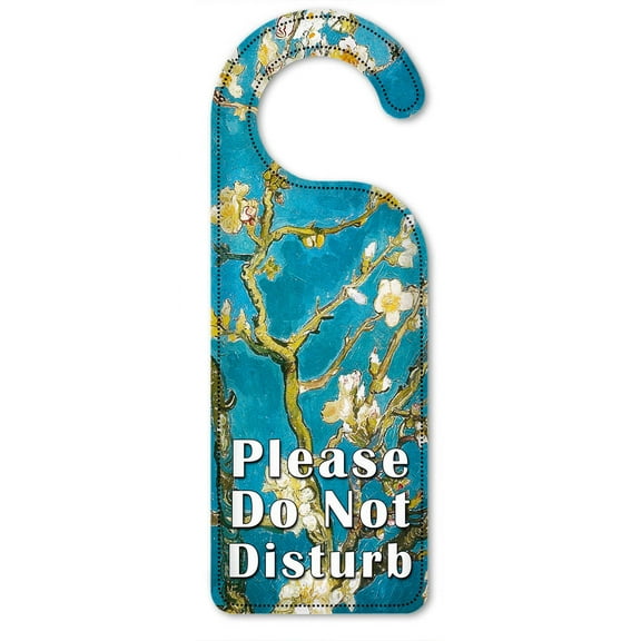 Do Not Disturb Door Knob Hanger Sign - Van Gogh: Almond Blossoms