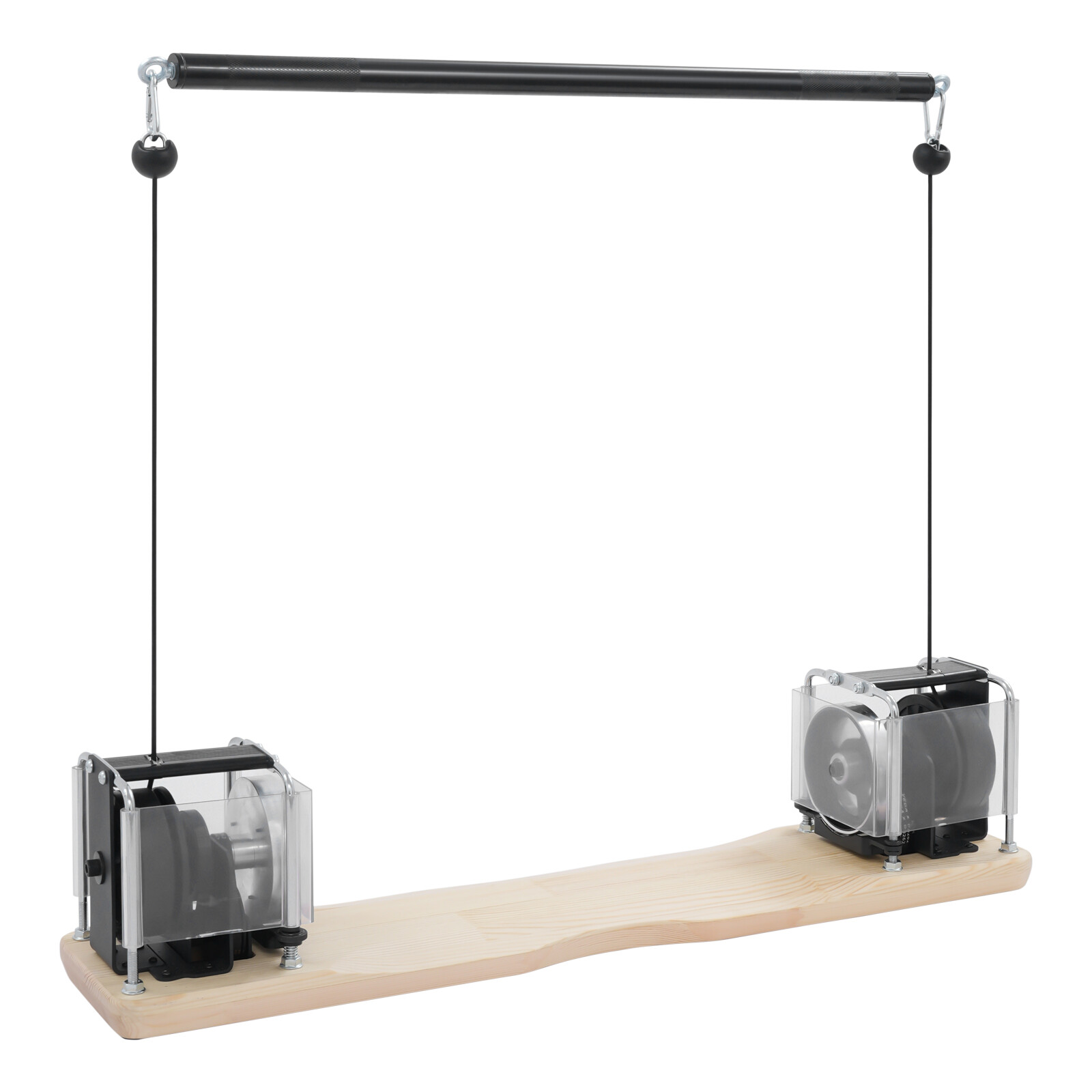 Multifunctional Home Gym Equipment - 15-37lb Adjustable Resistance - All-in-One Strength Training System with Wood & Metal Base