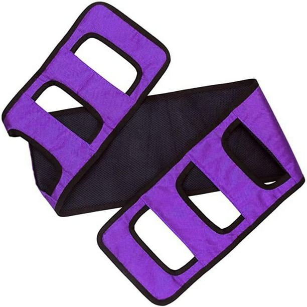 Cinturón de enfermería para traslado de cama, asa para elevación de espalda, cinturón de movilidad, cinturón de marcha, elevador de pacientes Violeta