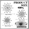 thumbnail image 3 of Black Metal Starburst Wall Sculpture Set of 4 Home Decor Accent, 3 of 6