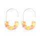 thumbnail image 1 of Pendientes colgantes multicolor liso semicírculo acrílico mujer pendiente regalo de aniversario elegante gancho para la oreja boda playa blanco Ropa, zapatos y accesorios Miscelánea Amarillo Qarigey AP010380-04, 1 of 6