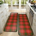 thumbnail image 4 of Kitchen Rugs Sets Of 2,Red Green Checkerboard Checkered Pattern Anti Fatigue Kitchen Mat Rugs Non Slip Washable,Decorative Kitchen Floor Mats for Kitchen,Sink,Laundry,17"x47"+17"x47", 4 of 5