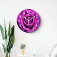 thumbnail image 4 of 12 Inch Wall Clock Battery Operated Silent Clock Decorative for Office, Kitchen, Outdoor, Living Room，aBeautiful Rose Lovely Desgin, 4 of 4