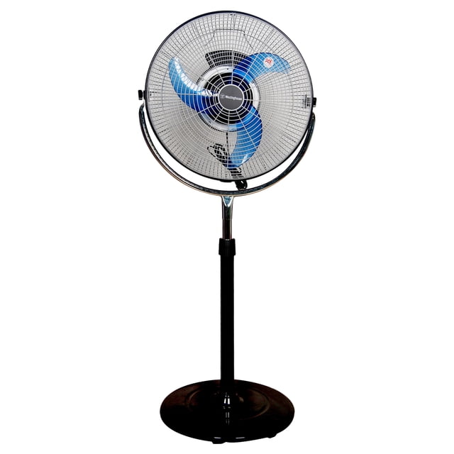 Westinghouse Oscillating Fan - 16” 3-in-1 Fan Featuring Metal Front Grill, 360° Internal Oscillation Function, Turbo Power, and Three-Speed Setting - Used as Stand, Table, or Wall Fan