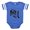 Royal Blue, variant on CafePress - Gothic Skull Initial U - Cute Infant Baby Football Bodysuit