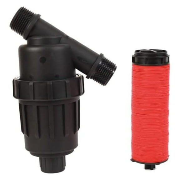 Y-Filter 3/4 Inch - 130 Micron Disc Irrigation Filter - High Flow Rate 13-22 GPM - Replaceable Screen - For Drip Systems & Mainline Piping