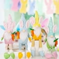 thumbnail image 4 of Spring Easter Gnome Decoration with Carrot,Easter Bunny Stuffed Long Legs Swedish Tomte,Farmhouse Scandinavian Plush Home Decor Ornaments,Spring Gifts, 4 of 8