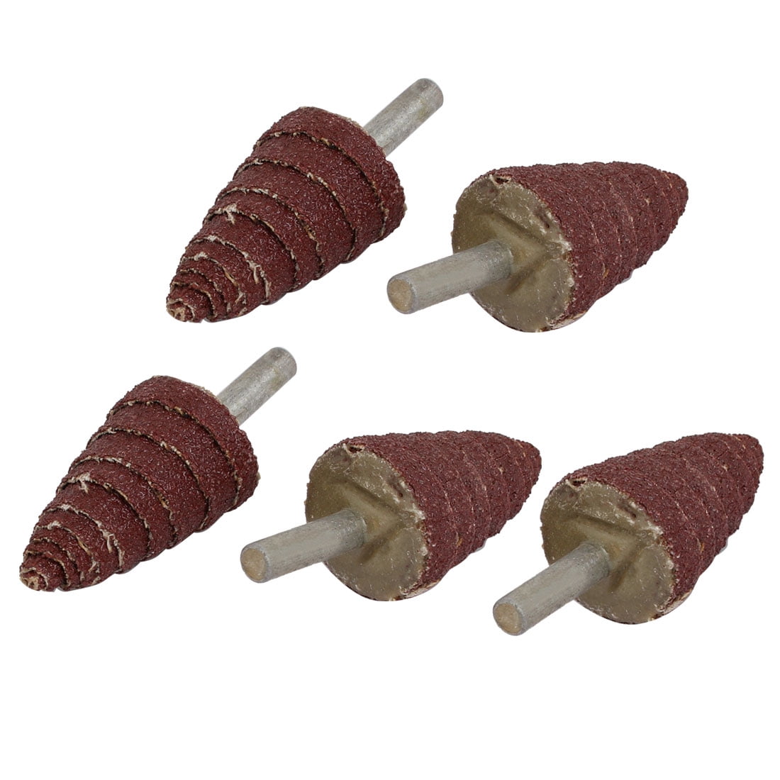25mmx6mm Sandpaper Tapered Roll Flap Wheels Sanding Buffing Tools 5pcs