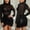 Black, variant on Tejiojio Fall Women Fashion Mesh Party Clubwear Sequins Mini Transparent Funny Turtleneck Dress