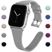 iGK Compatible Apple Watch Band 38mm 40mm 42mm 44mm Wristbands Women Men, Soft Slim Silicone Sport Replacement