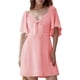 thumbnail image 1 of Vestido Mini Elegante con Escote en V Profundo y Lazo en Color Rosa XL, 1 of 8