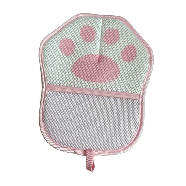 Guantes multifuncionales para el cuidado de mascotas con cepillo, transpirables y ligeros. Rosa