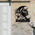 thumbnail image 4 of Handmadetneonsign Custom Floral Moon Cat Home Number Metal Sign, Floral Moon Cat Address Metal Sign, 4 of 5