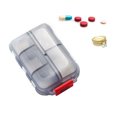 thumbnail image 1 of Tignapoo Organisateur de Pilules de Voyage Compact à 10 Compartiments - Étui Portable pour Vitamines et Médicaments en Gris, 1 of 6