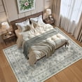 thumbnail image 4 of Lahome Decor Floral Area Rug 8x10, Machine Washable Rugs for Living Room, Non Slip Rug with Vintage Printed, Low Pile Carpet for Bedroom Dining Room Home Office, Grey-Beige, 4 of 9