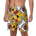 thumbnail image 2 of Qekee Cute Dog print Mens Swim Quick Dry Stretch Swim Shorts Lining Bathing Suits Swimwear Beach Shorts with Pockets, 2 of 9
