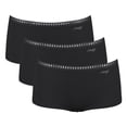thumbnail image 1 of Sloggi braguitas de mujer, pack de 3 - GO Crush Short C3P, braguitas, algodón elástico Negro L (Large), 1 of 3