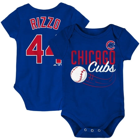 Chicago Cubs Infant Onesie - Anthony Rizzo Chicago Cubs Majestic Newborn & Infant Baby Slugger Name & Number Bodysuit - Royal
