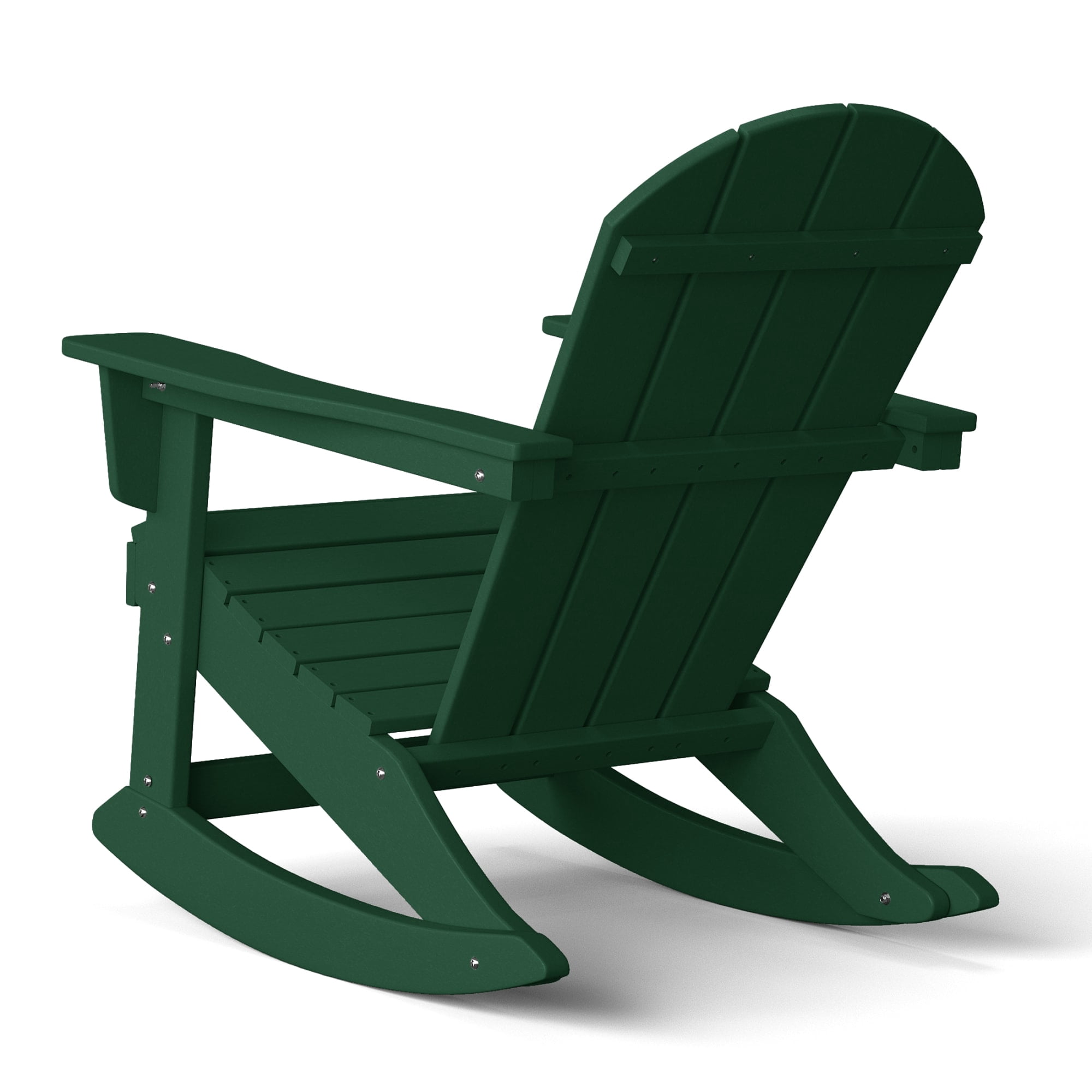 WestinTrends Malibu Outdoor Patio Porch Rocking Adirondack Chair (Set of 2), Dark Green