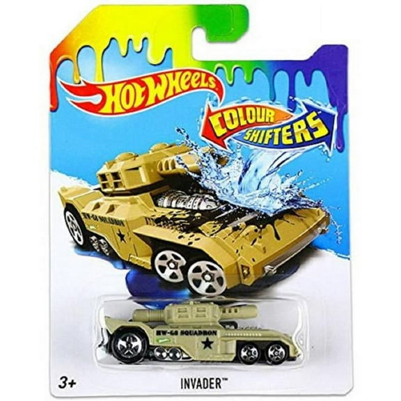 Mattel MTTBHR15 Hot Wheels 1-64 Color Shifters Vehicles Invader Tank, Assorted Colors - Pack of 10