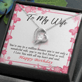 thumbnail image 2 of To My Wife Wonderful Best Friend Wife Birthday Message Forever Necklace w Message Card, 2 of 20