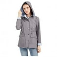 thumbnail image 5 of qucoqpe Rain Jacket Women Lightweight Waterproof Waterproof Windbreaker Striped Climbing Outdoor Hooded Trench Coats, 5 of 5